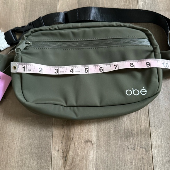 NEW Obe Waist Pack Fanny Pack Crossbody Olive Green Nylon Adjustable Compact - Picture 9 of 10